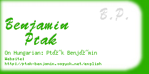 benjamin ptak business card